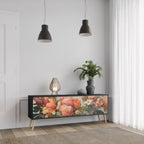 STYLISH BEAUTY TV-Lowboard mit 3 Türen in Schwarz