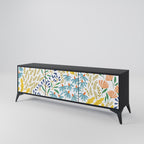 HELLO SPRING TV-Lowboard mit 3 Türen in Schwarz