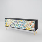 HELLO SPRING TV-Lowboard mit 3 Türen in Schwarz