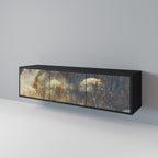 GENTLE POWER TV-Lowboard mit 3 Türen in Schwarz