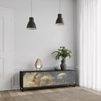 GENTLE POWER TV-Lowboard mit 3 Türen in Schwarz