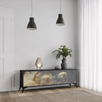 GENTLE POWER TV-Lowboard mit 3 Türen in Schwarz