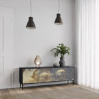 GENTLE POWER TV-Lowboard mit 3 Türen in Schwarz