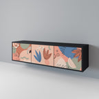 PASTEL DESTINY TV-Lowboard mit 3 Türen in Schwarz