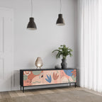 PASTEL DESTINY TV-Lowboard mit 3 Türen in Schwarz