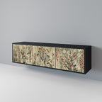 HERBAL GRACE TV-Lowboard mit 3 Türen in Schwarz