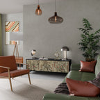 HERBAL GRACE TV-Lowboard mit 3 Türen in Schwarz