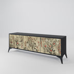 HERBAL GRACE TV-Lowboard mit 3 Türen in Schwarz