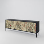 HERBAL GRACE TV-Lowboard mit 3 Türen in Schwarz