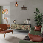 HERBAL GRACE TV-Lowboard mit 3 Türen in Schwarz