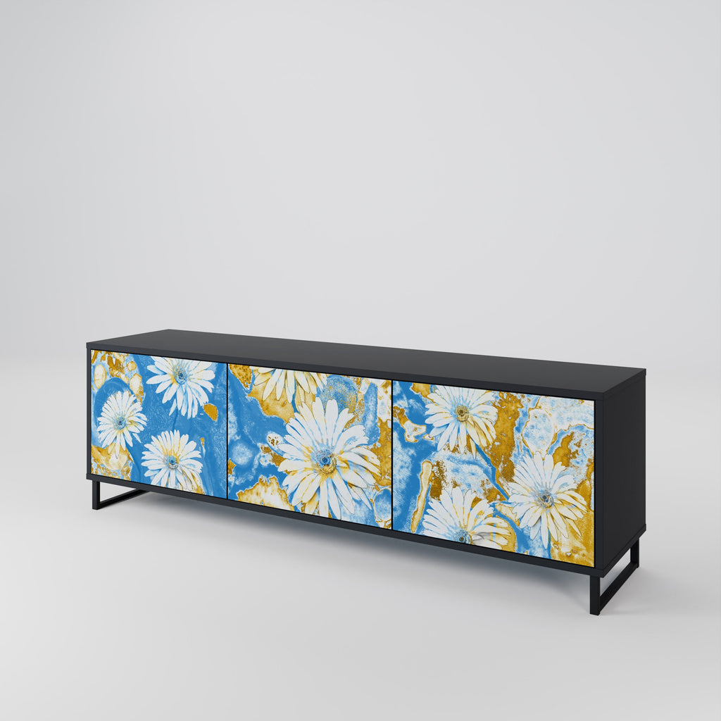 DAISY LUXE 3-türiger TV-Ständer in Schwarz