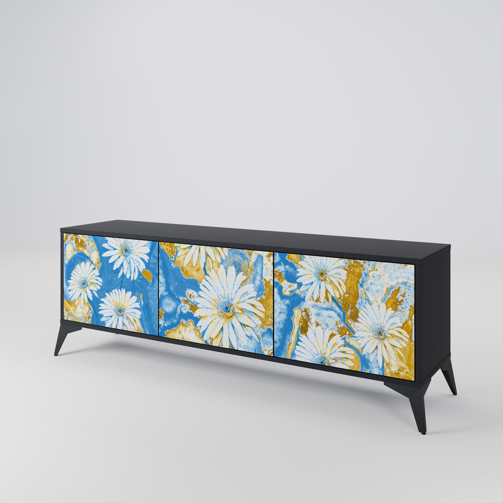 DAISY LUXE 3-türiger TV-Ständer in Schwarz