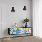 DAISY LUXE TV-Lowboard mit 3 Türen in Schwarz