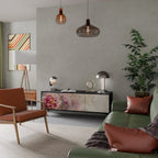 PEONY WHISPER TV-Lowboard mit 3 Türen in Schwarz