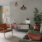 PEONY WHISPER TV-Lowboard mit 3 Türen in Schwarz