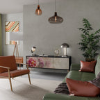 PEONY WHISPER TV-Lowboard mit 3 Türen in Schwarz