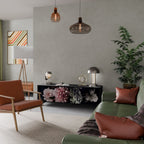 PURE BLOSSOM TV-Lowboard mit 3 Türen in Schwarz