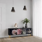 PURE BLOSSOM TV-Lowboard mit 3 Türen in Schwarz