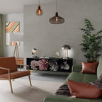 PURE BLOSSOM TV-Lowboard mit 3 Türen in Schwarz