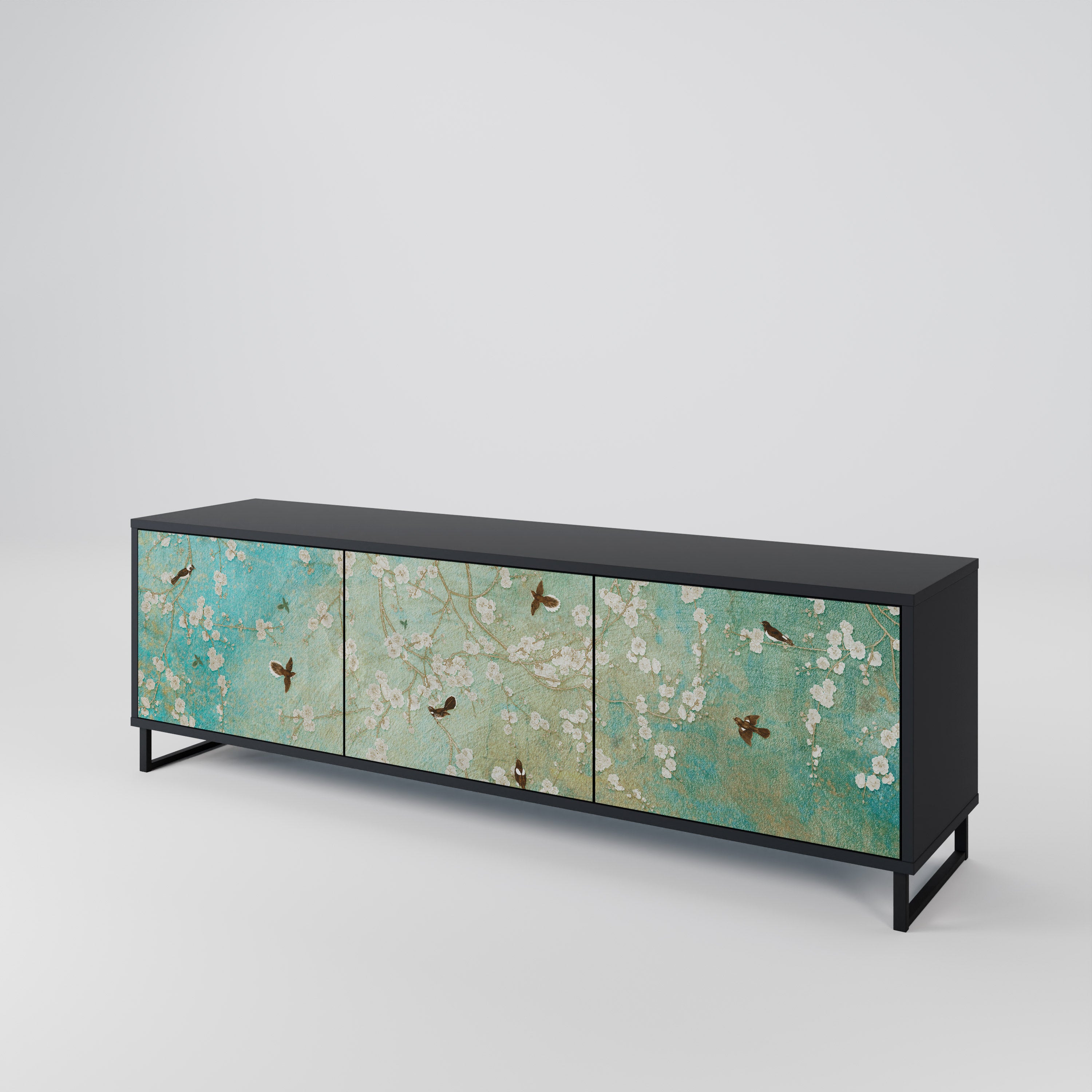 BLOOMING CHARM 3-Door TV Cabinet