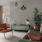 BLOOMING CHARM TV-Lowboard mit 3 Türen in Schwarz