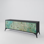 BLOOMING CHARM TV-Lowboard mit 3 Türen in Schwarz