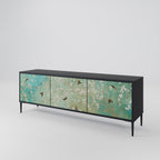 BLOOMING CHARM TV-Lowboard mit 3 Türen in Schwarz