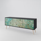 BLOOMING CHARM TV-Lowboard mit 3 Türen in Schwarz