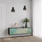 BLOOMING CHARM TV-Lowboard mit 3 Türen in Schwarz