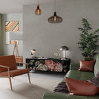 LUSH ELEGANCE TV-Lowboard mit 3 Türen in Schwarz