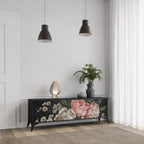 LUSH ELEGANCE TV-Lowboard mit 3 Türen in Schwarz