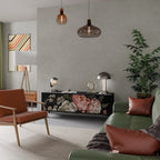 LUSH ELEGANCE TV-Lowboard mit 3 Türen in Schwarz