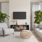 LUSH ELEGANCE TV-Lowboard mit 3 Türen in Schwarz