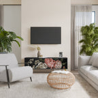 LUSH ELEGANCE TV-Lowboard mit 3 Türen in Schwarz