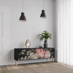 LUSH ELEGANCE TV-Lowboard mit 3 Türen in Schwarz