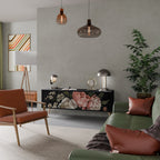 LUSH ELEGANCE TV-Lowboard mit 3 Türen in Schwarz