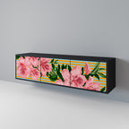 FRAGILE BEAUTY TV-Lowboard mit 3 Türen in Schwarz