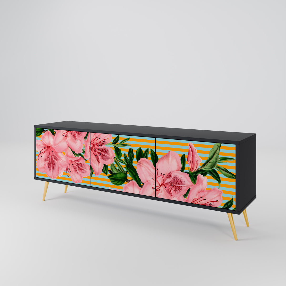 FRAGILE BEAUTY 3-türiges TV-Lowboard