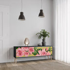 FRAGILE BEAUTY TV-Lowboard mit 3 Türen in Schwarz