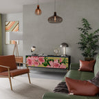 FRAGILE BEAUTY TV-Lowboard mit 3 Türen in Schwarz