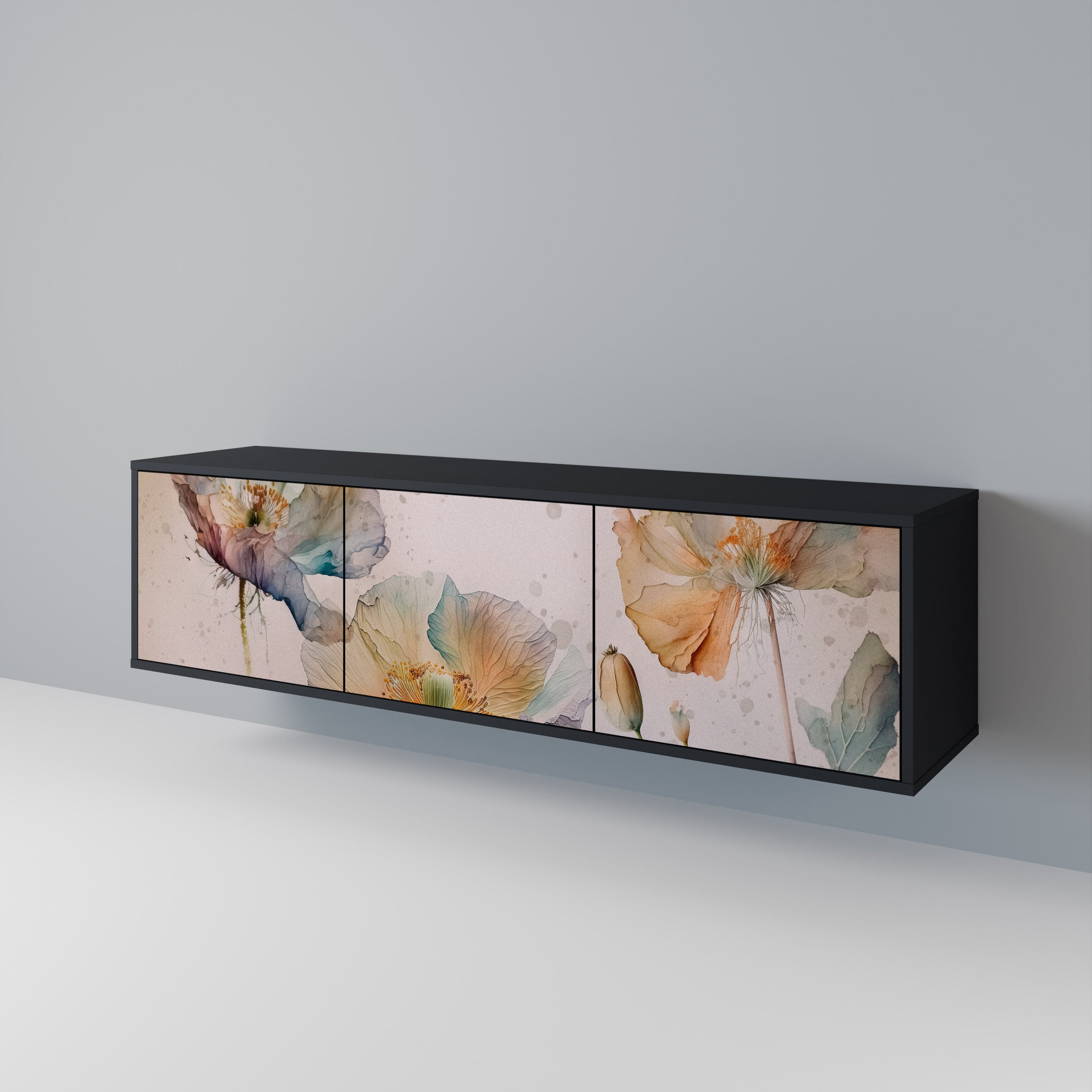 SOFTEN POPPY 3-Door TV Cabinet
