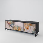 SOFTEN POPPY TV-Lowboard mit 3 Türen in Schwarz