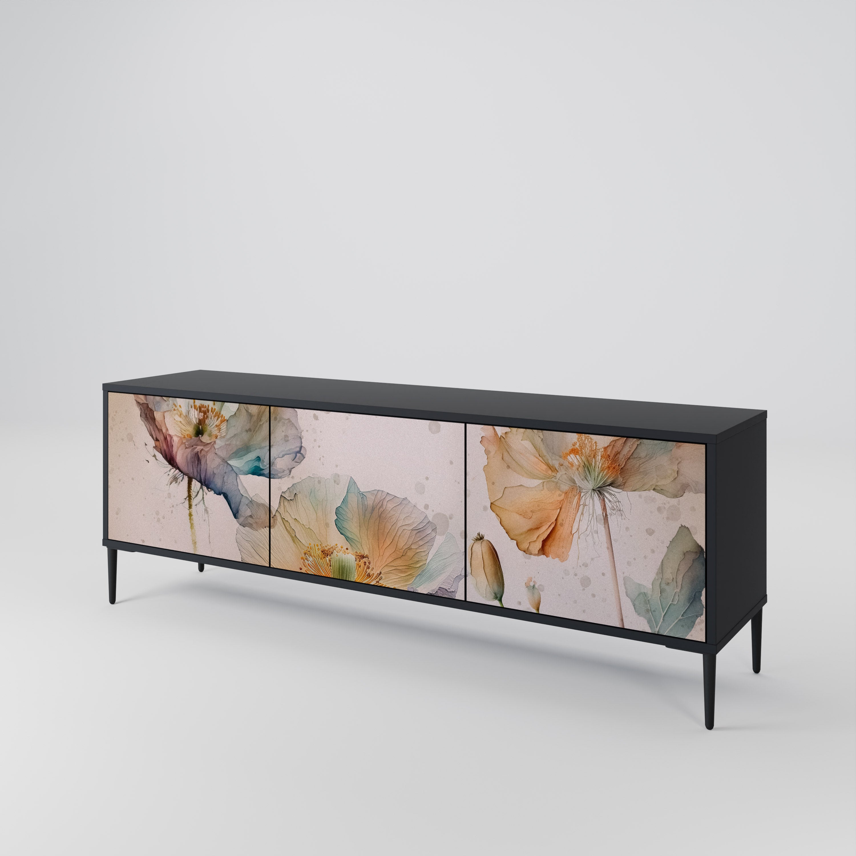 SOFTEN POPPY 3-Door TV Cabinet