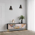 SOFTEN POPPY TV-Lowboard mit 3 Türen in Schwarz