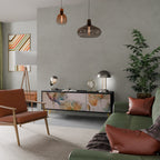 SOFTEN POPPY TV-Lowboard mit 3 Türen in Schwarz