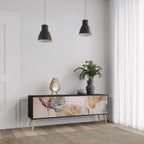 SOFTEN POPPY TV-Lowboard mit 3 Türen in Schwarz