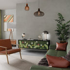 DANDELION AMUSE TV-Lowboard mit 3 Türen in Schwarz