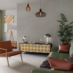 FLORAL DECOR TV-Lowboard mit 3 Türen in Schwarz