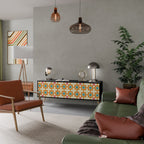 FLORAL DECOR TV-Lowboard mit 3 Türen in Schwarz