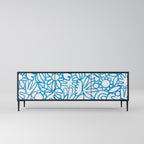 BLOOMY MORNING TV-Lowboard mit 3 Türen in Schwarz